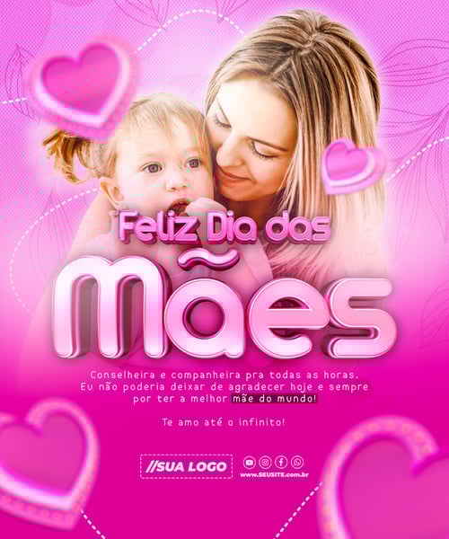 Feliz Dia das Mães Data Comemorativa Redes Sociais