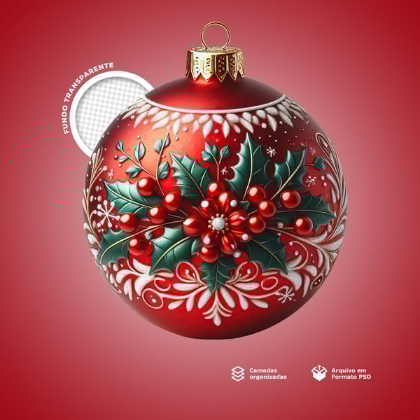 ENFEITE DE NATAL PNG ELEMENTO 3D 1
