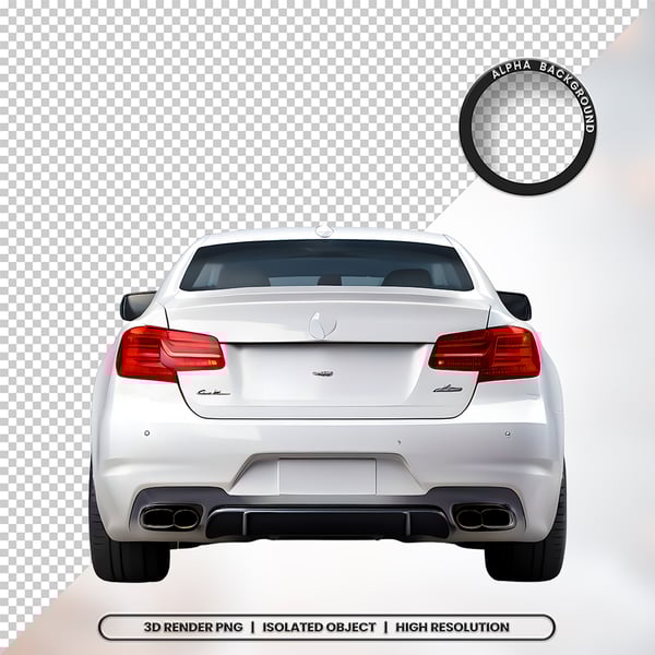 3D RENDER FUNDO DE UM CARRO ELEMENTO ÍCONE PSD PNG