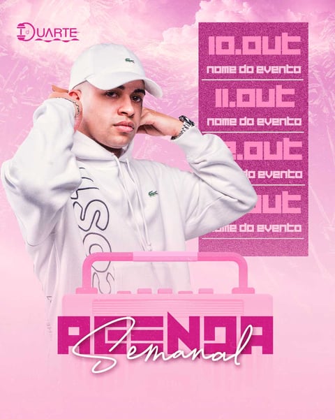 FLYER ARTISTA AGENDA DE SHOWS SEMANAL FEED