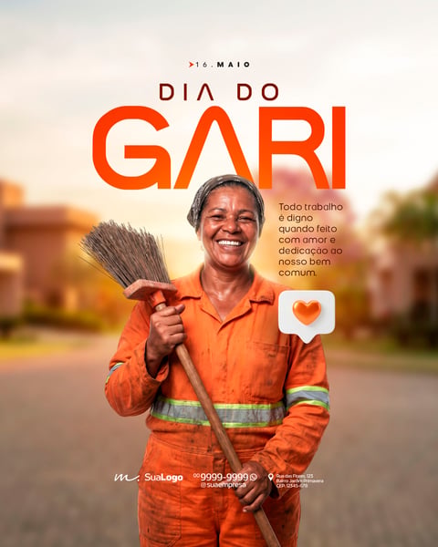 DIA DO GARI 16 DE MAIO SOCIAL MEDIA PSD EDITÁVEL 1