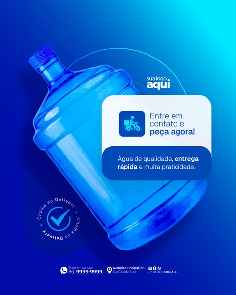 Social Media Distribuidora de Água Delivery