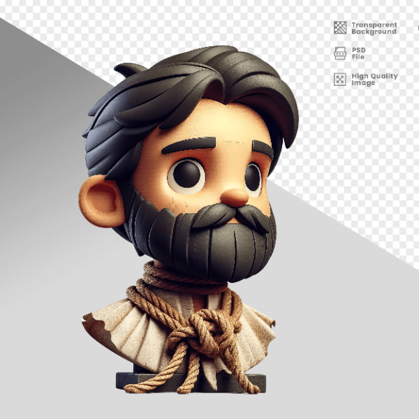 MASCOT 3D TIRADENTES  - 21  DE ABRIL DIA DE TIRADENTES