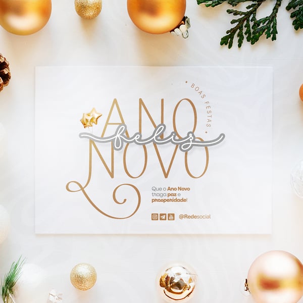 FELIZ ANO NOVO REVEILLON BOAS FESTAS SOCIAL MEDIA PSD EDITÁVEL
