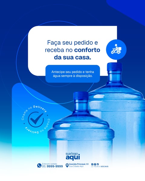 Social Media Distribuidora de Água Delivery