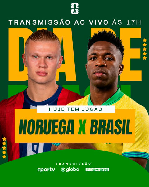 BRASIL X NORUEGA FLYER ESPORTIVO PSD EDITÁVEL