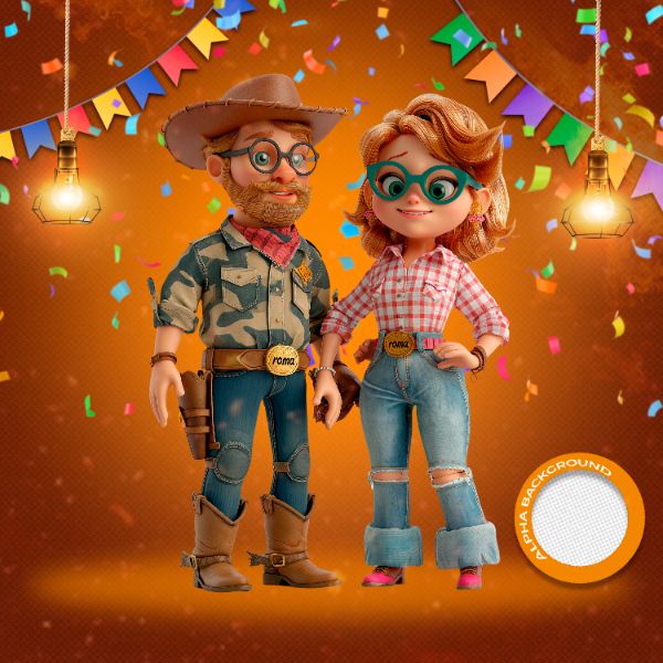 MASCOTES DE FESTA JUNINA MODELO 159