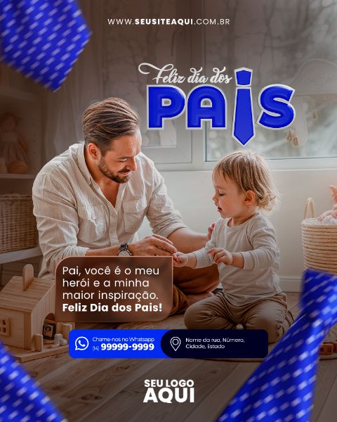 FEED VERTICAL - FELIZ DIA DOS PAIS | SOCIAL MEDIA | PSD EDITÁVEL