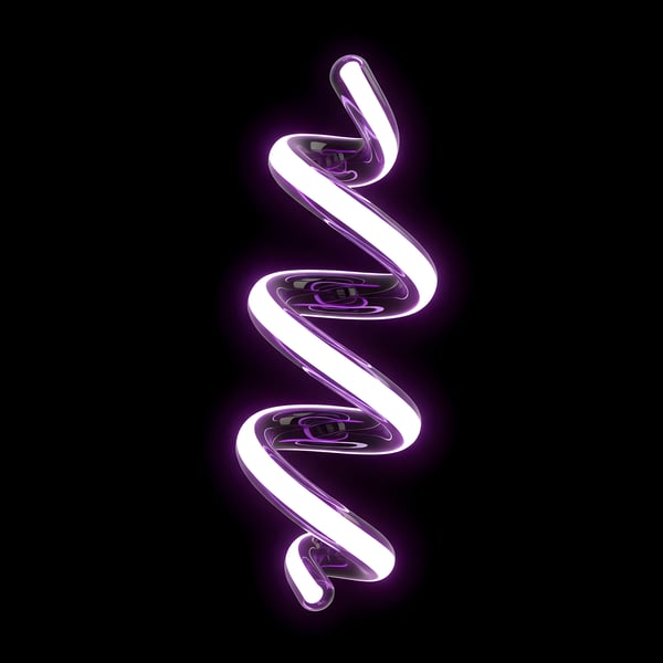 ELEMENTO NEON FLUTUANTE EM ASPIRAL 01