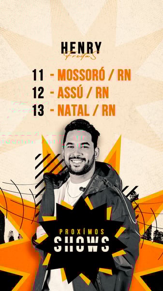 AGENDA SEMANAL DE SHOWS STORY PSD EDITÁVEL