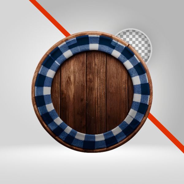 CÍRCULO SÃO JOÃO 3D, ELIPSE DE MADEIRA PRA TEXTO, ELEMENTO PNG, VOLANTE,, FUNDO TRANSPARENTE, RODA, PANO