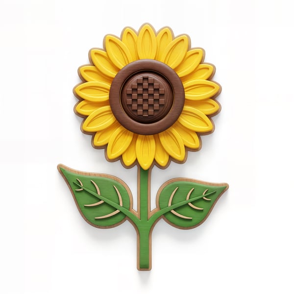 FLOR GIRASSOL 3D PARA FESTA DE SÃO JOÃO E FESTA JUNINA 1
