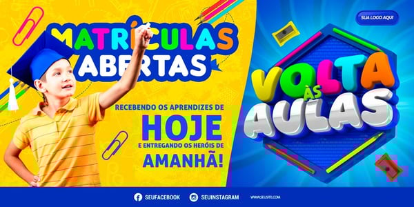 BANNER  ESCOLA COLÉGIO VOLTA AS AULAS