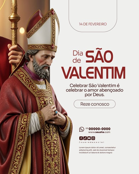 DIA DE SÃO VALENTIM 14 DE FEVEREIRO SOCIAL MEDIA PSD EDITÁVEL 003