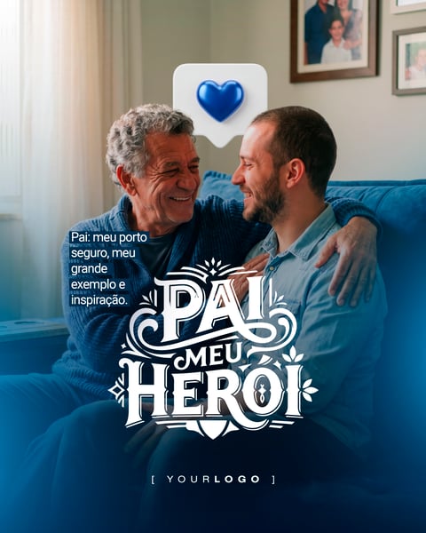 PAI MEU HERÓI DIA DOS PAIS SOCIAL MEDIA PSD EDITÁVEL