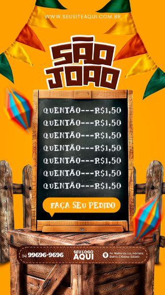 STORY - FESTA JUNINA, SÃO JOÃO - PSD EDITÁVEL