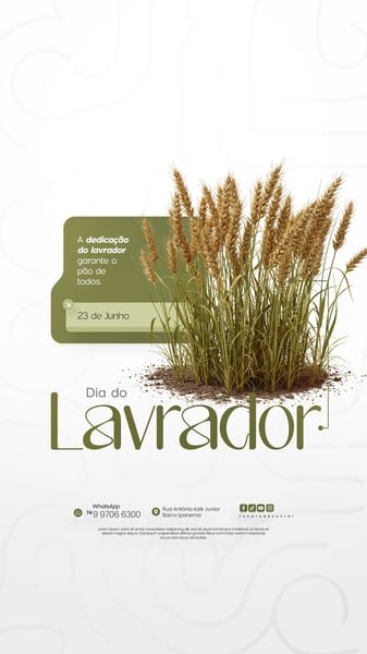 23 DE JUNHO - DIA DO LAVRADOR SOCIAL MEDIA PSD EDITÁVEL 2