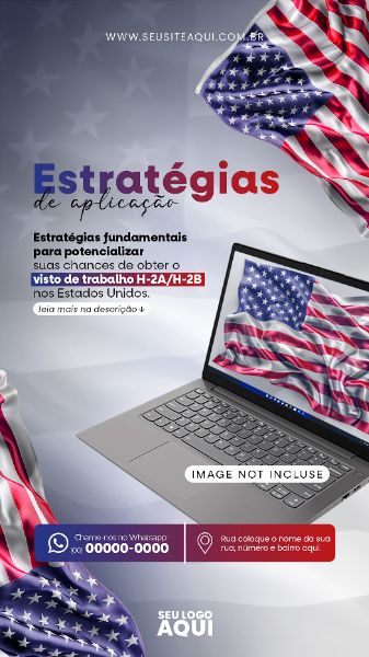 STORY - VISTO AMERICANO | INTERCÂMBIO | PSD EDITÁVEL