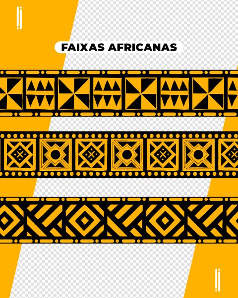 FAIXAS AFRICANAS PARA COMPOSIÇÃO | IMAGEM SEM FUNDO