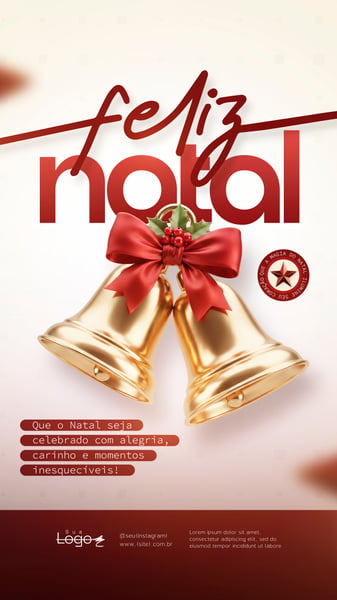 FELIZ NATAL SINOS DOURADOS SOCIAL MEDIA FLYER PSD EDITÁVEL STORY