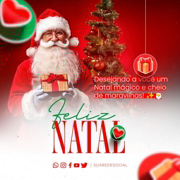 YFQ SOCIAL MEDIA FELIZ NATAL FEED DESEJANDO A VOCÊ UM NATAL MÁGICO DE MARAVILHAS