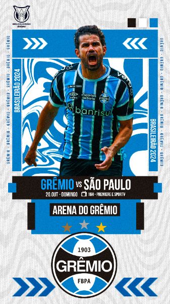 FLYER ESPORTIVO FUTEBOL BRASILEIRÃO 2024 GRÊMIO