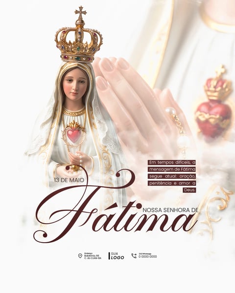 NOSSA SENHORA DE FÁTIMA 13 DE MAIO SOCIAL MEDIA PSD EDITÁVEL 1