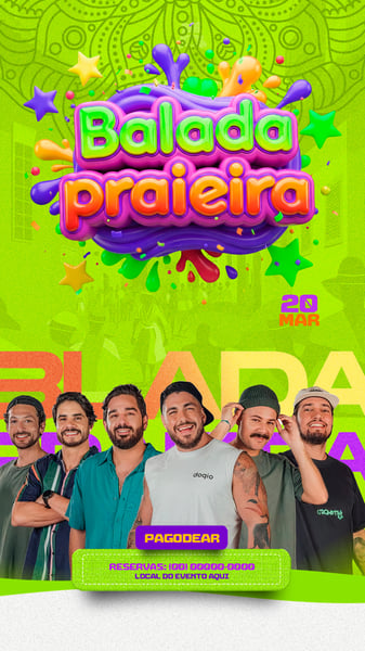 FLYER PARA EVENTOS BALADA PRAEIRA STORYS
