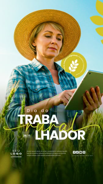 DIA DO TRABALHADOR RURAL 25 DE MAIO SOCIAL MEDIA EDITÁVEL STORY