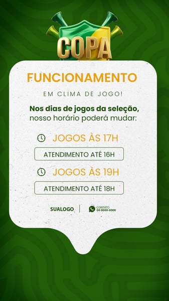 HORÁRIO DE FUNCIONAMENTO COPA DO MUNDO 2