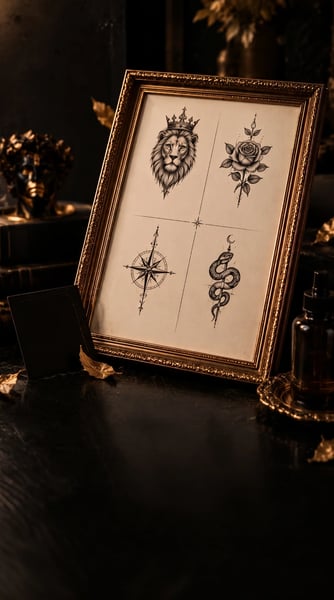 MESA COM QUADRO SOFISTICADO