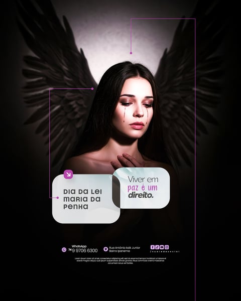 07 de Agosto DIA DA LEI MARIA DA PENHA FLYER SOCIAL MEDIA PSD EDITÁVEL 10
