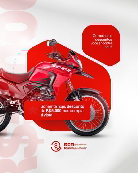 CONSÓRCIO FINANCIAMENTO SEGUROS CONCESSIONÁRIA MOTO CARRO SOCIAL MEDIA PSD EDITÁVEL