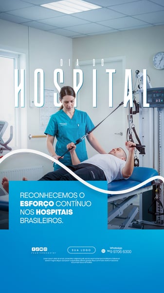 01 DE JULHO - DIA DO HOSPITAL - FLYER SOCIAL MEDIA PSD EDITÁVEL
