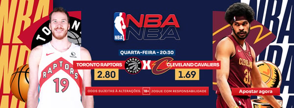 BANNER SITE - TORONTO RAPTORS X CLEVELAND CAVALIERS NBA