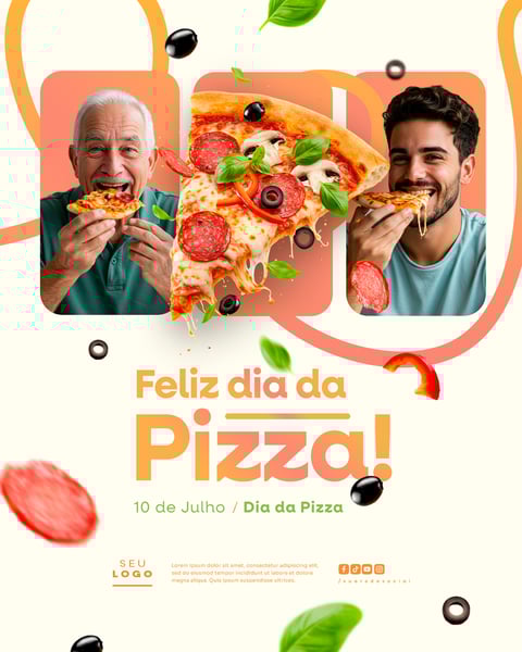 DIA DA PIZZA 10 DE JULHO SOCIAL MEDIA PSD EDITÁVEL FEED 1
