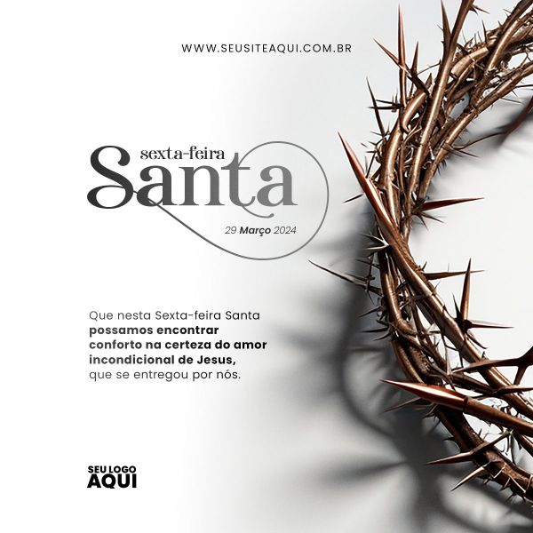 SEXTA FEIRA-SANTA | SEMANA SANTA | PSD EDITÁVEL