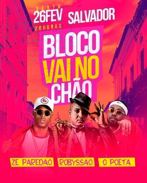 FLYER EVENTO BLOCO VAI NA CHÃO FEED