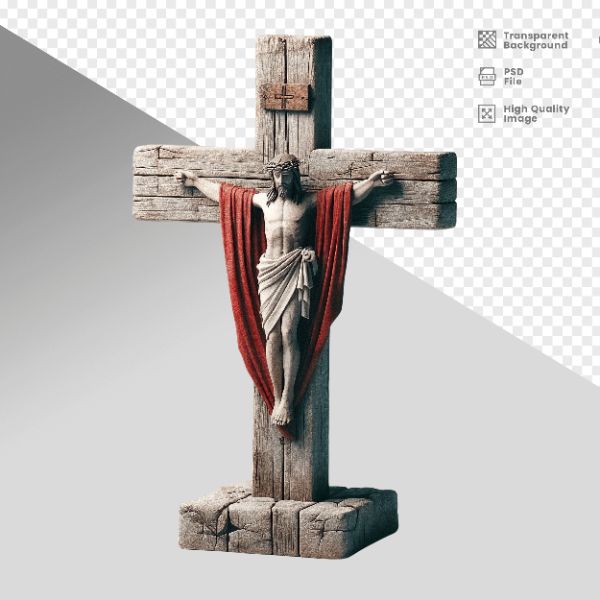 CRUZ DE MADEIRA - ELEMENTO 3D PARA COMPOSIÇÃO