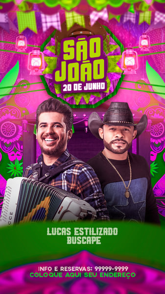FLYER PARA EVENTOS SÃO JOÃO BRABO STORYS