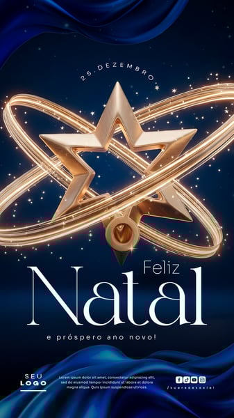 FELIZ NATAL 25 DE DEZEMBRO STORY SOCIAL MEDIA PSD EDITÁVEL 4