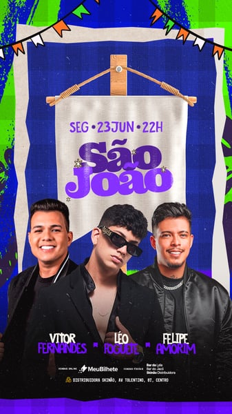 FLYER EVENTO SÃO JOÃO STORY PSD EDITÁVEL