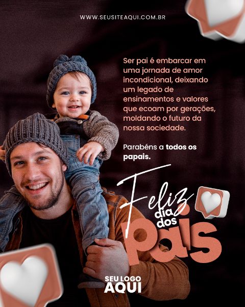 FEED VERTICAL - FELIZ DIA DOS PAIS | SOCIAL MEDIA | PSD EDITÁVEL
