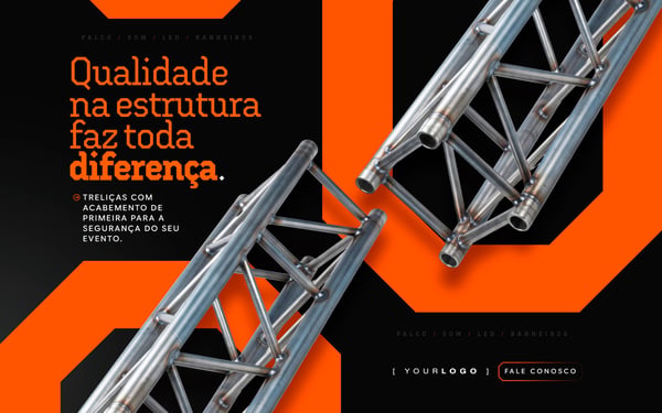 TRELIÇAS DE ALUMÍNIO QUALIDADE SOCIAL MEDIA PSD EDITÁVEL