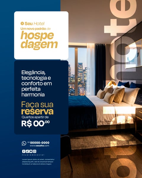 Hotel Social Media PSD Editável 6