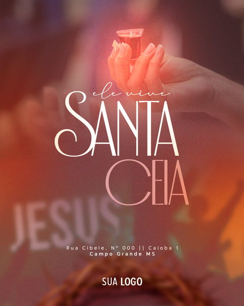 FLYER GOSPEL SANTA CEIA DO SENHOR PSD