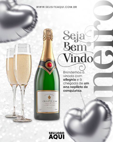 FEED | SEJA BEM VINDO JANEIRO | BEM VINDO 2024 | FELIZ ANO NOVO| PSD EDITÁVEL