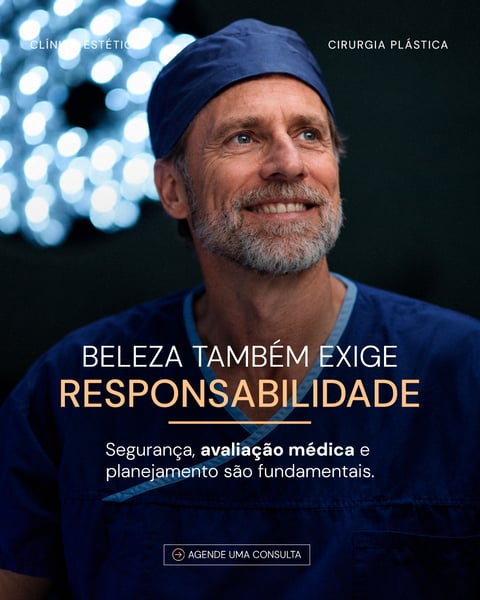 CLÍNICA ESTÉTICA SOCIAL MEDIA RESPONSABILIDADE PSD EDITÁVEL