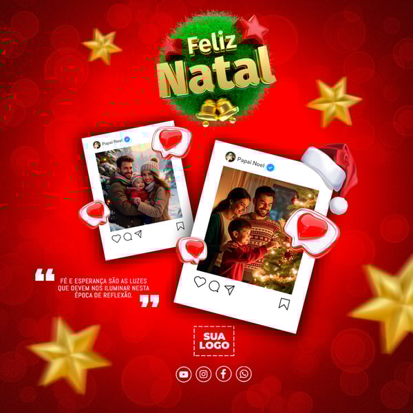 FELIZ NATAL REDES SOCIAIS PSD EDITÁVEL