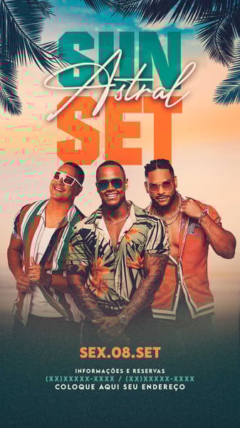 FLYER EVENTO ASTRAL SUNSET STORIES